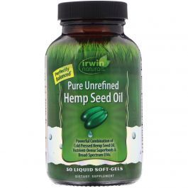 Irwin Naturals Конопляное Масло В Капсулах, Hempseed Oil, Чистое Нерафинированное, 50 Капсул